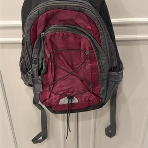 Chic Burgundy and Gray Backpack